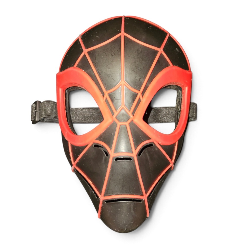 Marvel Miles Morales Spider-Man Mask Kids OS Black Red Good Hasbro Roleplay